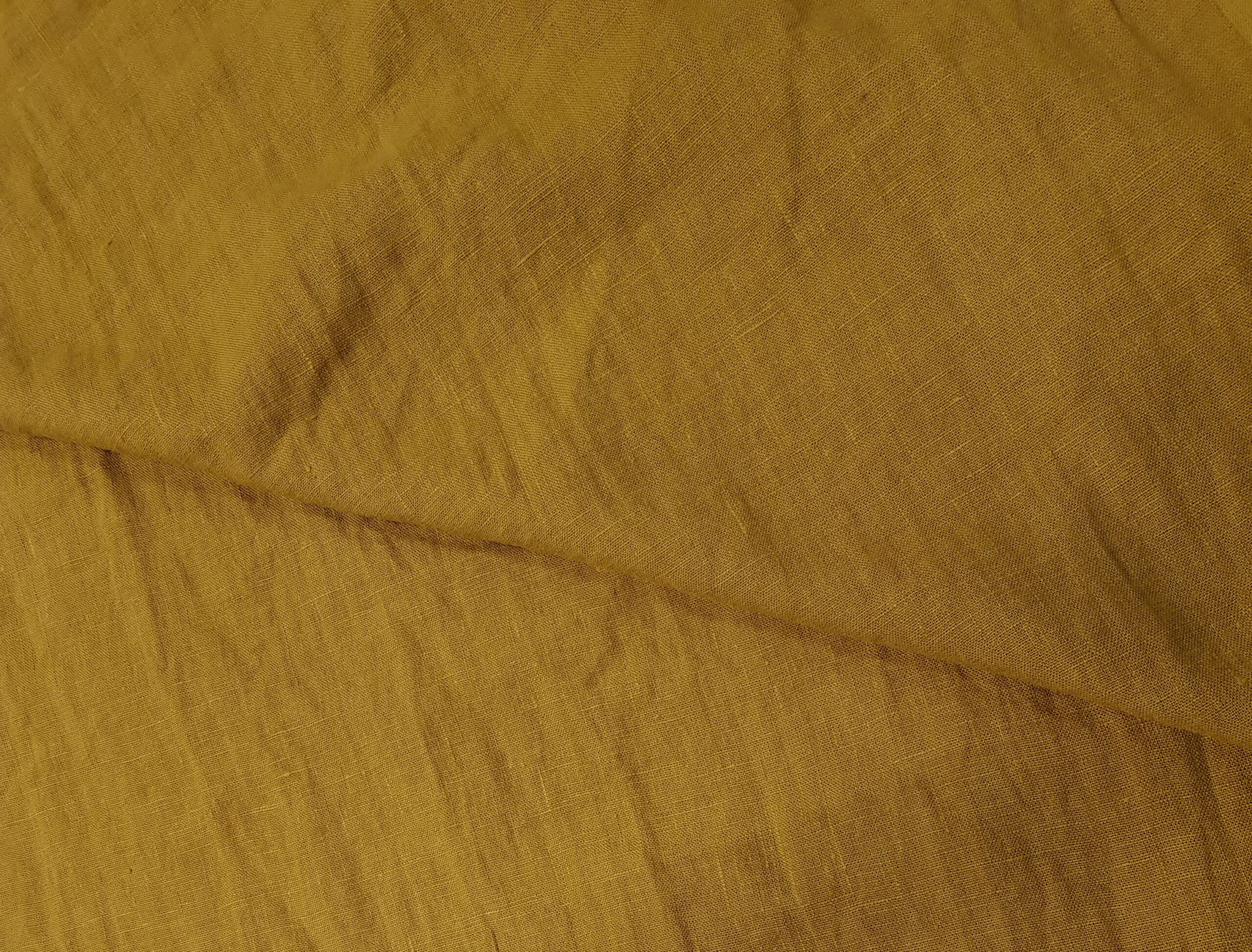 Linane kangas 09C52 / OBR1542 XMZ 1558 Mustard, kivipestud
