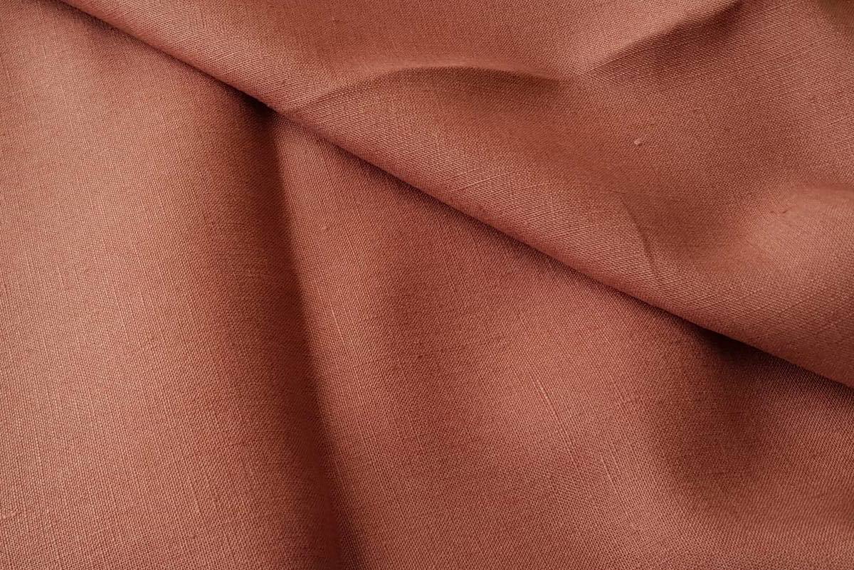 Linane kangas L245 Cognac, pehmendatud